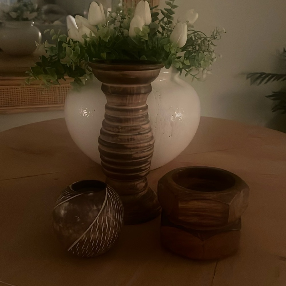 Mango Wood Candle pillars